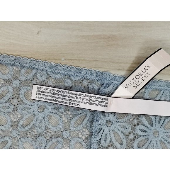 Victoria's Secret Cheeky Panty Bikini Lace XL Gray - Picture 4 of 5